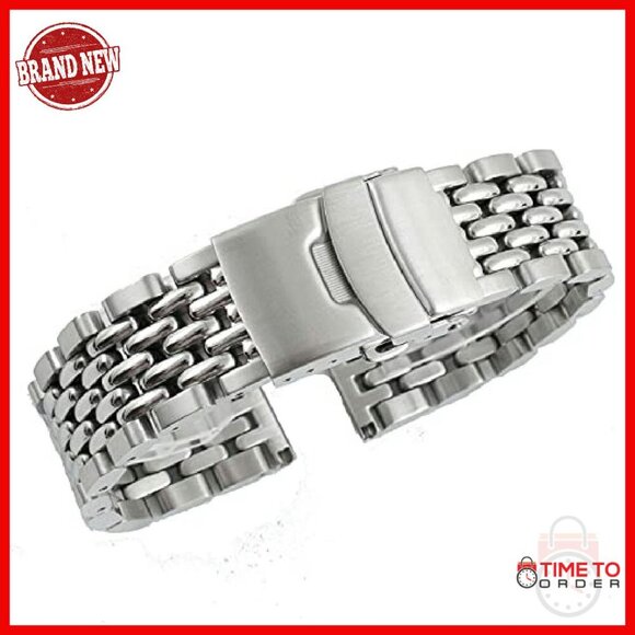 Stainless Steel Quick Release Watch Band 18-24mm Deployment Clasp main image 5